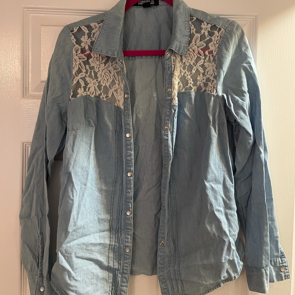 Forever 21 Jean Shirt